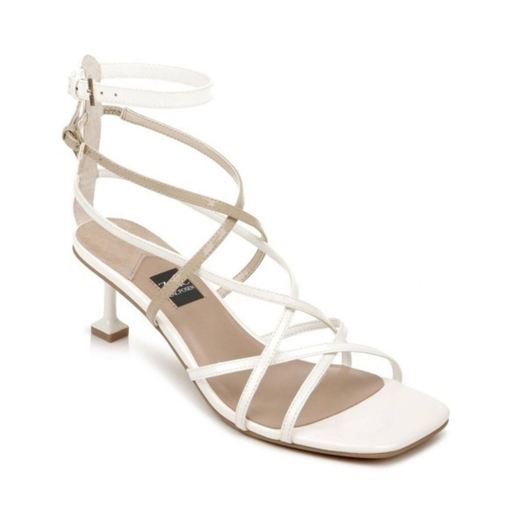 ZAC ZAC POSEN Shoes Strappy Padded Angie Square Toe Sculpted Heel Sandals - 11